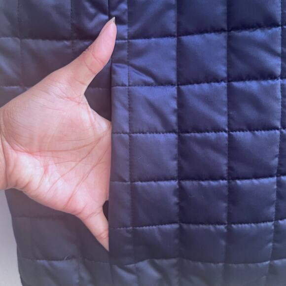 NWT Ralph Lauren Navy Blue Velvet Quilted Reversible Vest Women's Plus Size X1 - Picture 8 of 9